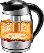 Load image into Gallery viewer, CHEFMAN - 1.8L Electric Kettle - Stainless Steel/Black